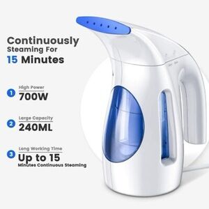 Portable Handheld Steamer - White and Blue